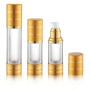 الوردي والذهب زجاجة مضخة الهواء 15ml 30ml 50ml
